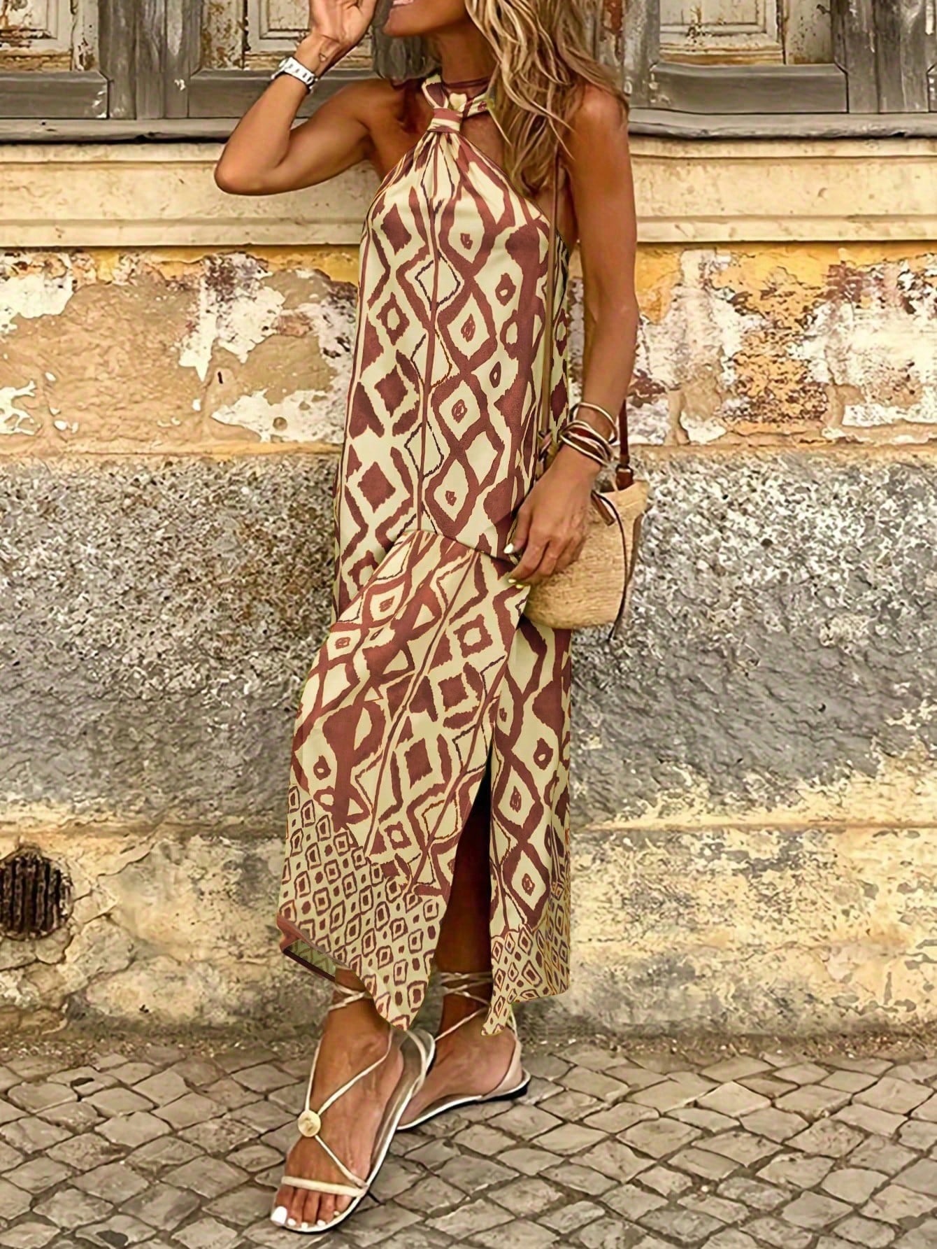 Boho Summer Beach Maxi Dress - Vestido longo de verão, estilo boho,