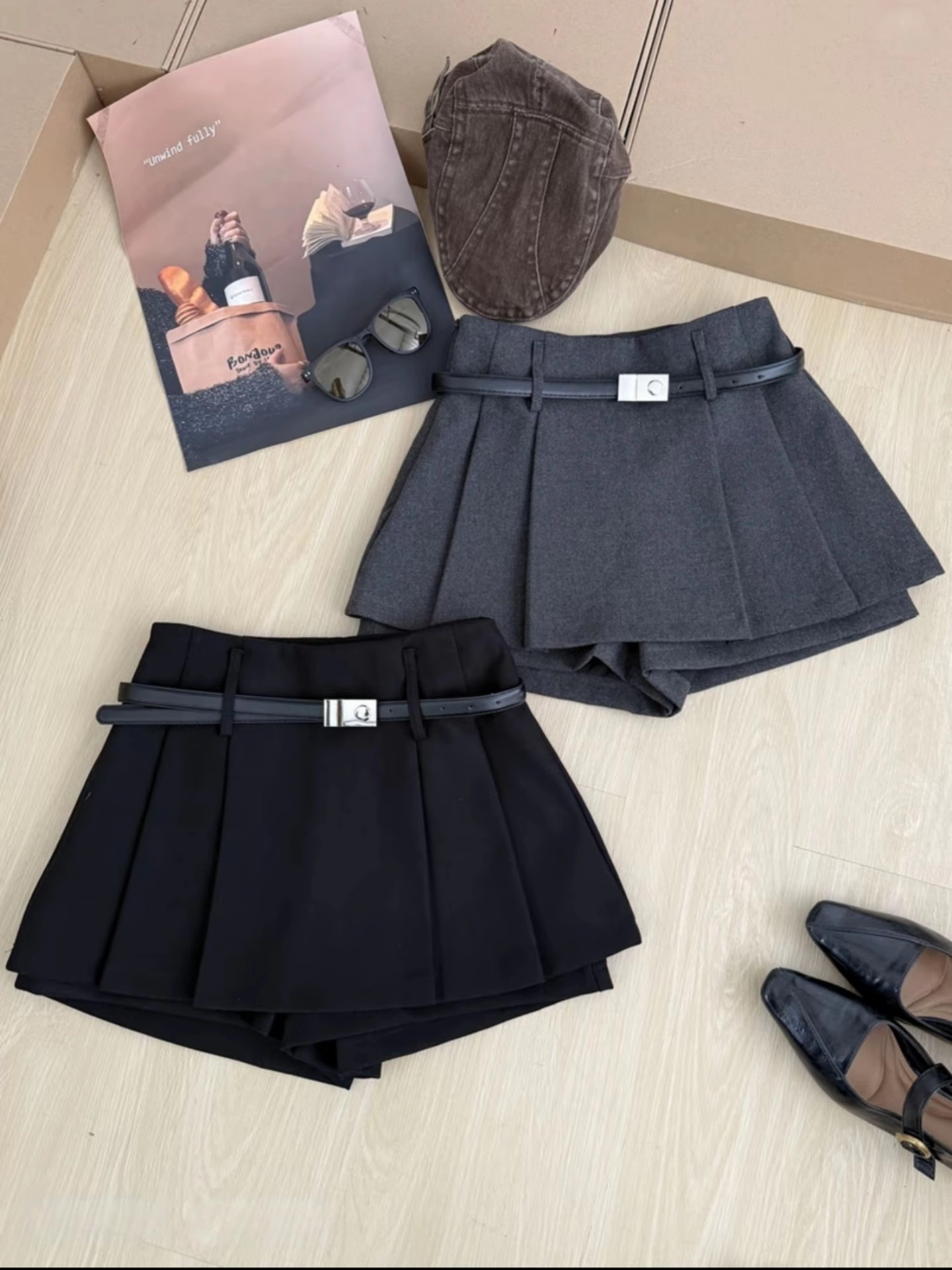 Skirts - Saia Curta Xadrez de Outono Inverno