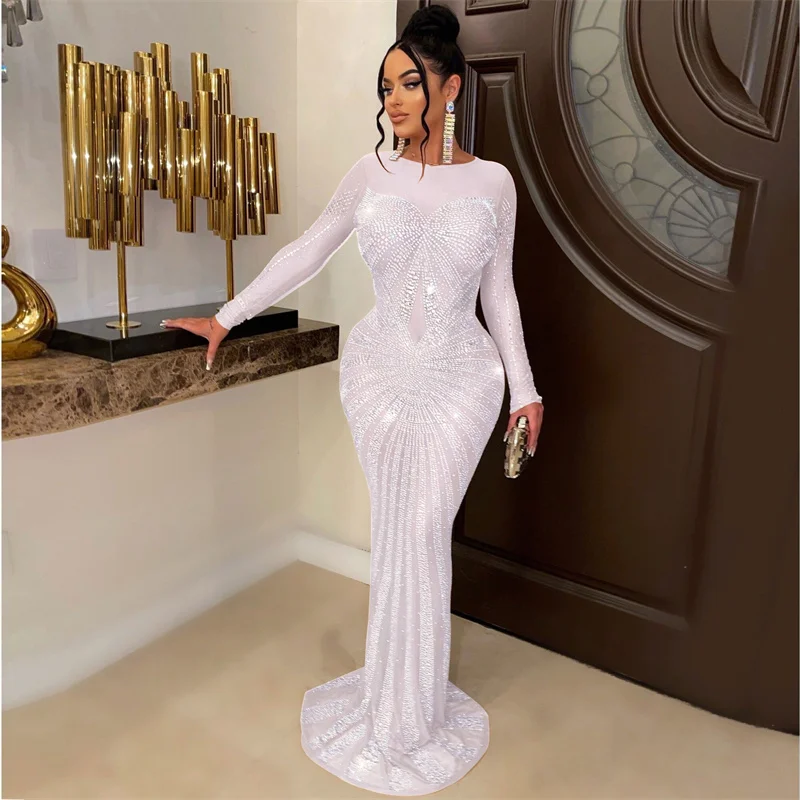 Sexy brilhante cristal strass  - Sparkly Rhinestone Club Party Dress avaliação e preço