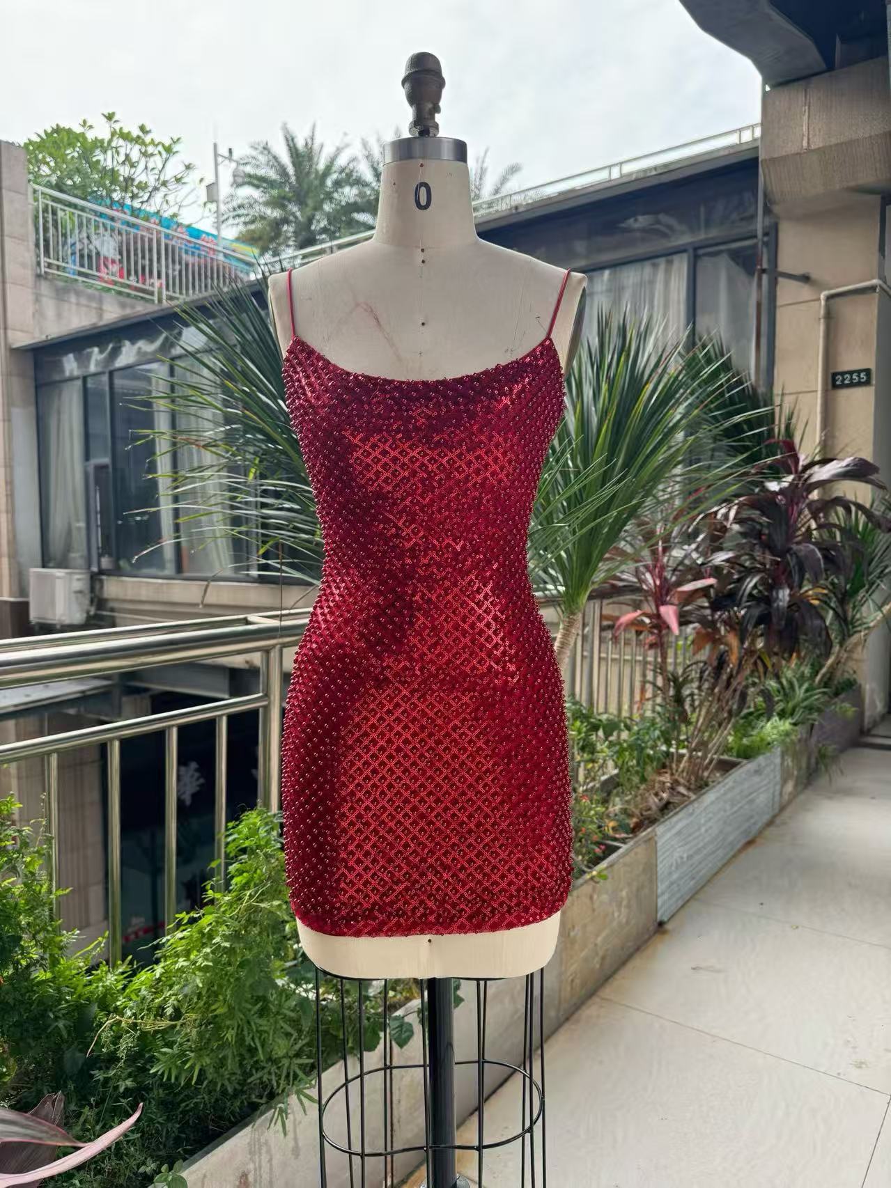 Vestido Mini Bodycon Feminino  - Sparkly Rhinestone Club Party Dress avaliação e preço