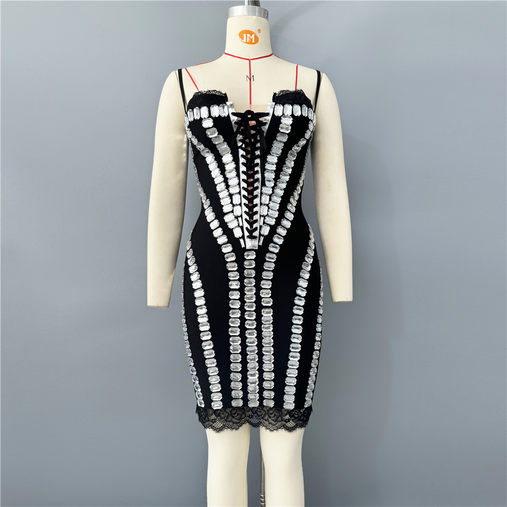 Sexy brilhante strass malha ve - Sparkly Rhinestone Club Party Dress avaliação e preço