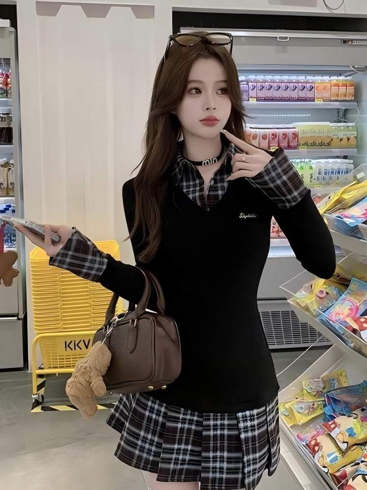 Vestido Feminino Estilo Corean - Korean Style A Line Shirt Dress avaliação e preço