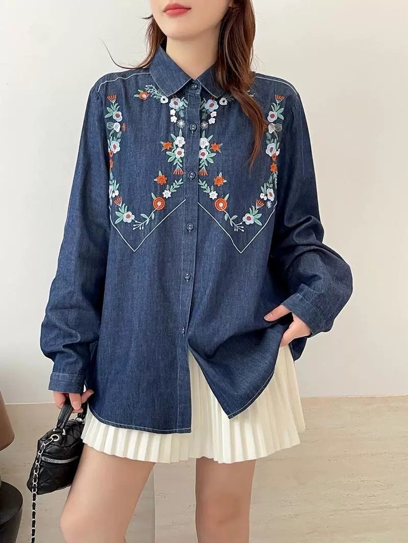 Nova Camisa de Manga Longa em  - Blouses avaliação e preço